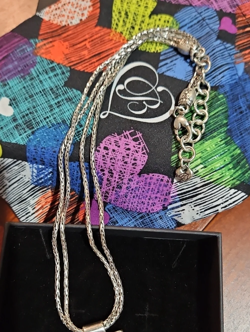 Brighton Silver-Tone Filigree Pendant Necklace with Matching Earrings